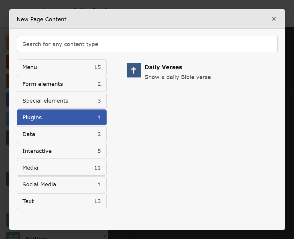Create New Content Wizard